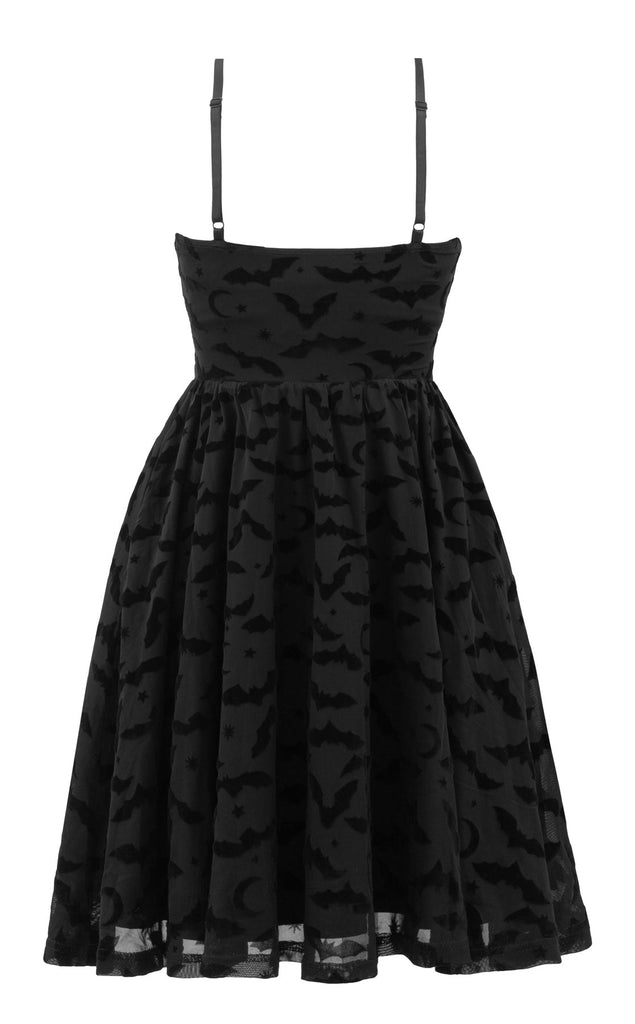 mesh bat dress Spooky Bat Mesh Dress in Purple and Black 2XL