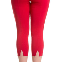 High Waist Retro Tina Capris by Hell Bunny in Red