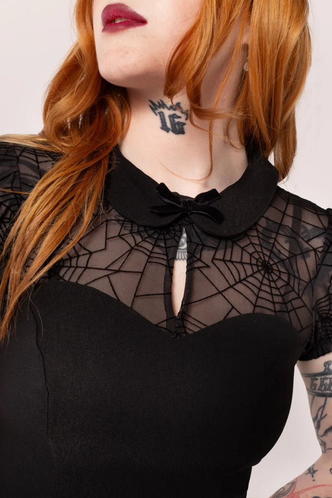 Viola Spiderweb Dress in Black | Double Trouble Apparel Viola Spiderweb Dress in Black | Double Trouble Apparel