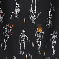 Vintage Halloween Skeleton Boo-Gie Swing Skirt