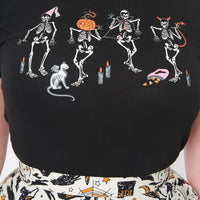 Vintage Halloween Skeleton Boo-Gie T-Shirt