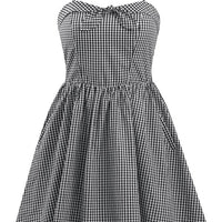 Black & White Retro Inspired Gingham Swing Dress