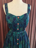 Cool Navy Green Tiki Palms Swing Dress by Collectif