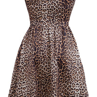 Retro Gal Leopard Swing Dress with Pockets