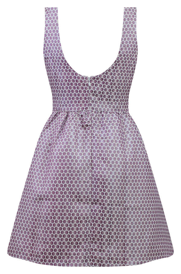 Lavender Metallic Polka Dot Retro Holiday Dress Lavender Metallic Polka Dot Retro Holiday Dress