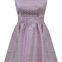 Lavender Metallic Polka Dot Retro Holiday Dress