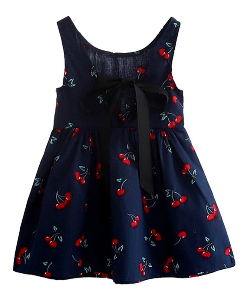 navy blue dress with cherries Navy Cherry Dress