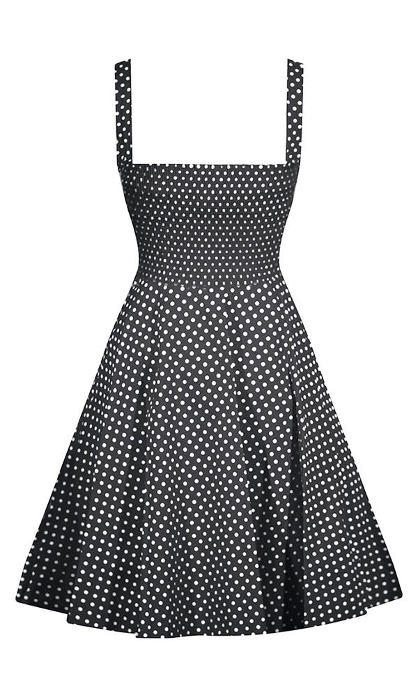 retro polka dot dress Retro Polka Dot Dress - Black