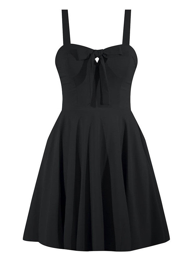 Sailor Girl Swing Dress - Black - Rockabilly Night Bust Sweetheart Ribbon Tie | Double Trouble Apparel Sailor Girl Swing Dress - Black - Rockabilly Night Bust Sweetheart Ribbon Tie | Double Trouble Apparel