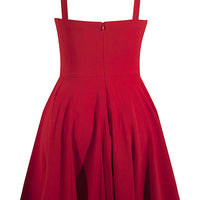 Red Sailor Girl Swing Dress with Pockets