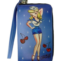 Sailor Girl Wristlet Wallet by Miss Fluff