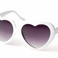White Heart Shaped Sunglasses