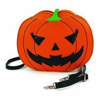 Pumpkin Two Faced Jack O Lantern Crossbody Bag