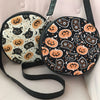 Trick or Treat Pumpkins & Cats Crossbody Circle Bag