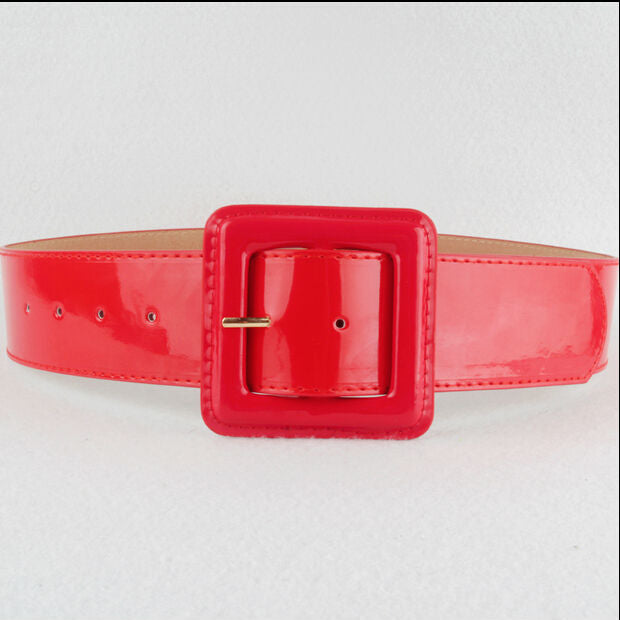 Red Patent Vinyl Belt