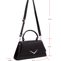 Rumbler Cadi Handbag in Black (with crossbody strap)
