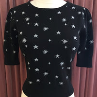 Black Starburst Night Sky Knit Sweater