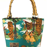 Tiki Island Tropical Bamboo Handbag