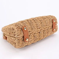 Retro Vibes Bamboo Handbag in Khaki