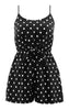 Polka Dot Romper in Black & White