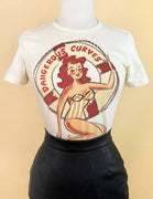Dangerous Curves Tee in Ivory