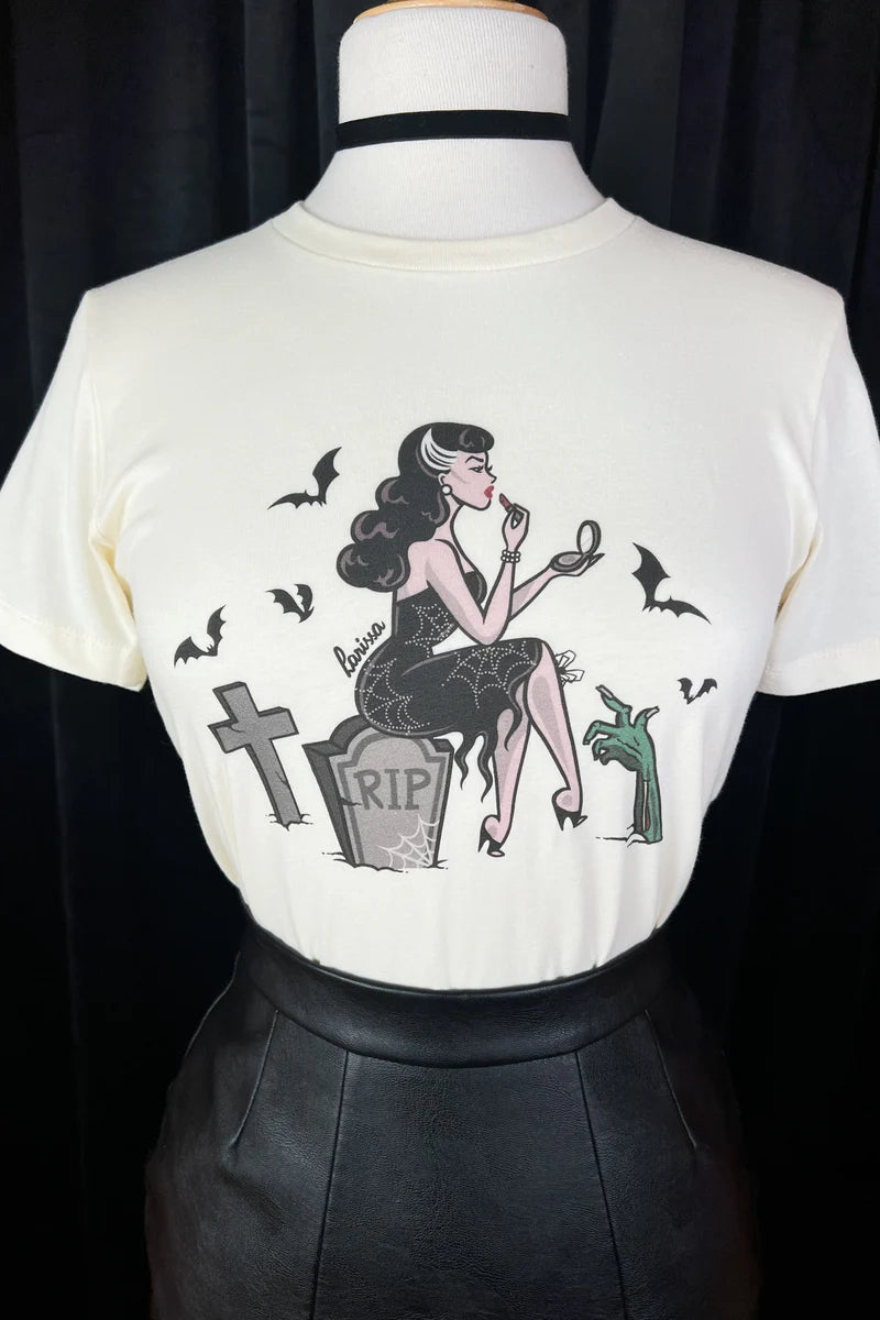 Graveyard Glamour Tee (Ivory or Black)