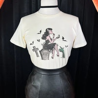 Graveyard Glamour Tee (Ivory or Black)