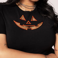 Jack-O-Lantern Knit Pumpkin Sweater Top