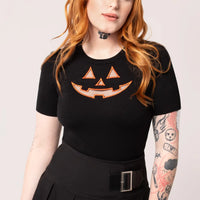 Jack-O-Lantern Knit Pumpkin Sweater Top