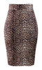 Retro Bow Back Pencil Skirt in Leopard