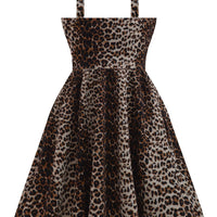 Leopard Vixen Swing Dress with Pockets