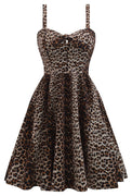 Leopard Vixen Swing Dress with Pockets