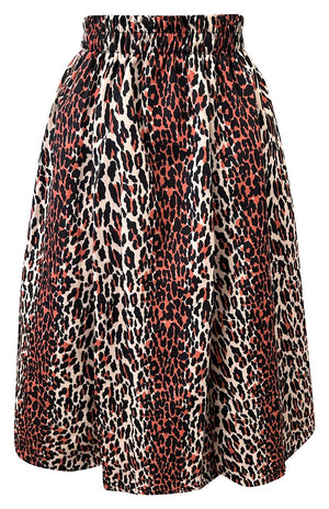 Vintage Inspired Leopard Swing Skirt