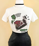 Monster Peepshow Fitted Tee In Ivory or Black