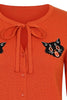 Scaredy Cat Cardigan in Orange