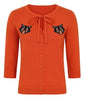 Scaredy Cat Cardigan in Orange