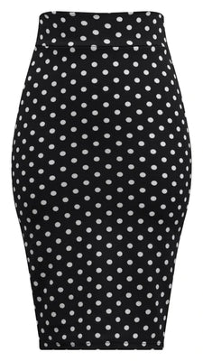 Polka Dot Pencil Wiggle Skirt (Sample Sale)