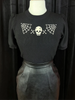 Skull Web Short Sleeve Sweater In Black