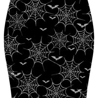 Spooky Babe Spiderweb Pencil Skirt (More Colors)