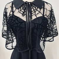 Spiderweb Cape in Black