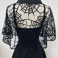 Spiderweb Cape in Black