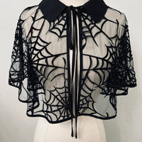 Spiderweb Cape in Black