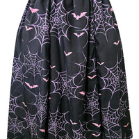 Spooky Babe Spiderweb Swing Skirt (More Colors) *Pre-Order*