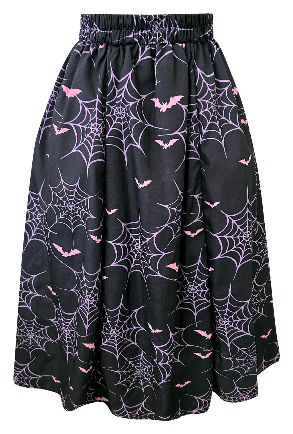 Spooky Babe Spiderweb Swing Skirt (More Colors) *Pre-Order*