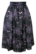 Spooky Babe Spiderweb Swing Skirt (More Colors)