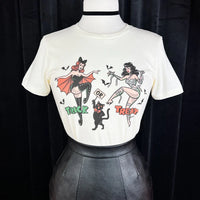 Spooky Stomp Fitted Tee (Ivory or Black)
