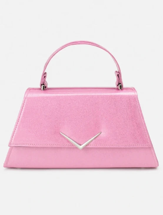 Rumbler Cadi Handbag in Pink Metal Flake