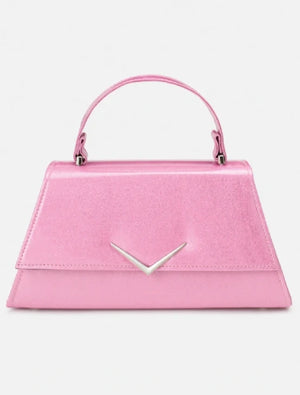 Rumbler Cadi Handbag in Pink Metal Flake
