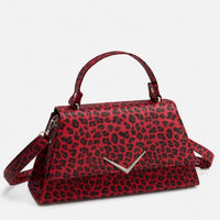 Rumbler Cadi Handbag in Red & Black Leopard