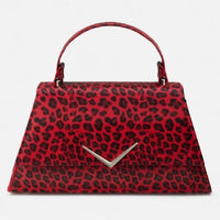 Rumbler Cadi Handbag in Red & Black Leopard